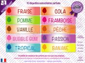 Etiquettes autocollantes PARFUMS couleurs Barbe  Papa (ref1)