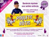 Banderole POULETS Rtis plv stand rtisserie