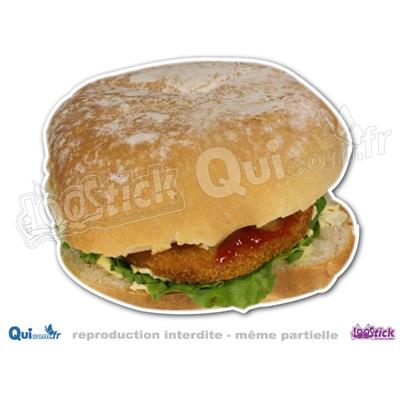 Autocollant Sandwich Bagel Fish