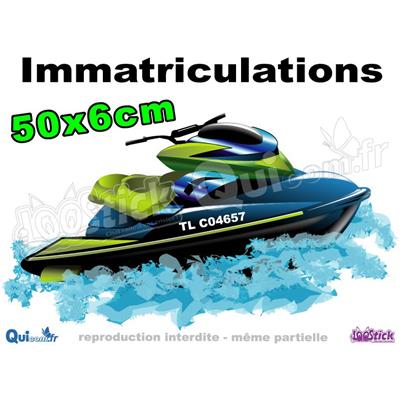 Immatriculations Adhésives Jet-Ski 50cm