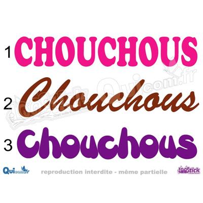 Lettrage Adhésif Chouchous (ref1)