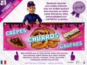 Banderole Churros Crpes Gaufres plv stand Forain