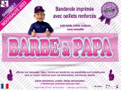 Banderole BARBE  PAPA plv stand Forain (deco4)