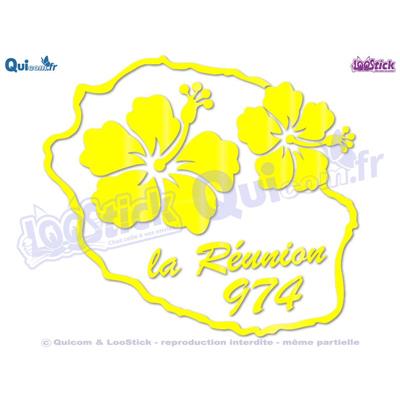 974 LA REUNION Hibiscus FLUO