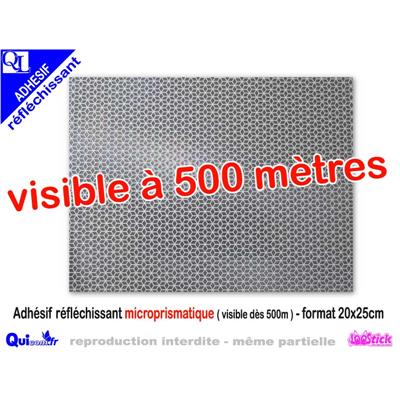 Adhésif Réfléchissant Microprismatique BLANC format 20x25cm