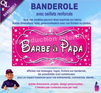 Banderole BARBE à PAPA arabesque plv Foire (deco3)