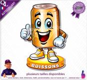 Autocollant BOISSON CANETTE SODA COMIQUE ref1