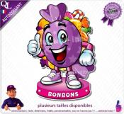 Autocollant BONBONS FORAINS mascotte ref1