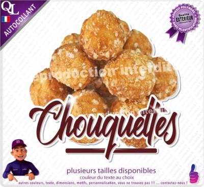 Autocollant CHOUQUETTES titre STICKER