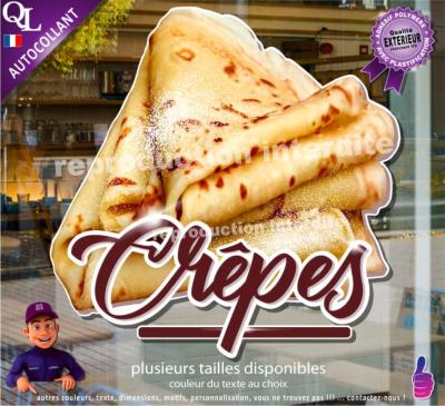 Autocollant CREPES TITRE détouré forain STICKER