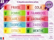 Etiquettes autocollantes PARFUMS couleurs Granita (ref1)