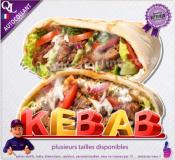 Autocollant KEBAB titre 3D sticker