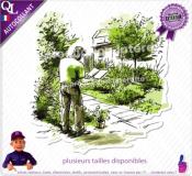 Autocollant ILLUSTRATION ref 2 paysagiste jardinier elagueur