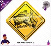 Autocollant PANNEAU AUSTRALIE carte australia