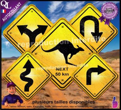 Autocollant PANNEAU AUSTRALIE sur la route