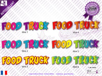 Autocollant Titre FOOD TRUCK Cartoon