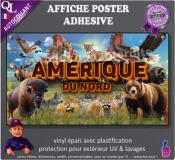 AFFICHE POSTER PLV autocollant ANIMAUX du MONDE 