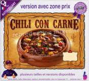 Autocollant CHILI CON CARNE affiche western
