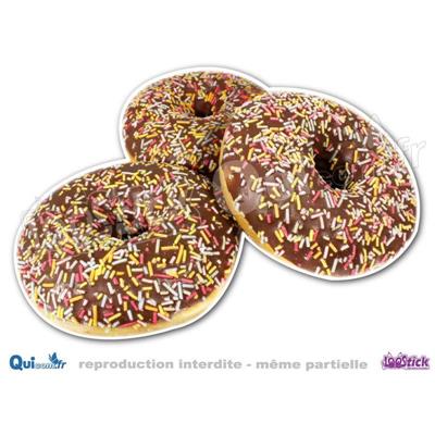 Autocollant Donuts Choco Vermicelles (ref3)