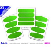 4 Bandes Casque réfléchissante VERT CLAIR POMME ANIS