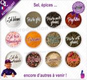 Etiquettes autocollantes SAUCES ACCOMPAGNEMENTS snack salé