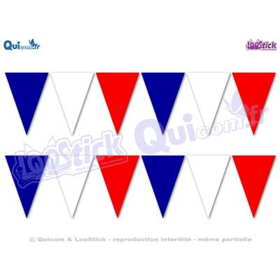 12 stickers FANIONS Bleu Blanc Rouge