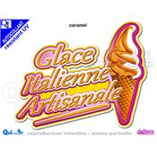 GLACE ITALIENNE ARTISANALE TITRE autocollant