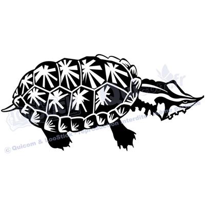 1 sticker TORTUE Matamata 29x14cm