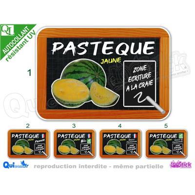 Sticker affiche PASTEQUE JAUNE motif ardoise ZONE CRAIE