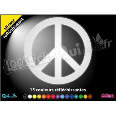 Sticker Peace REFLECHISSANT