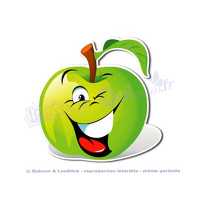 Autocollant Cartoon POMME VERTE