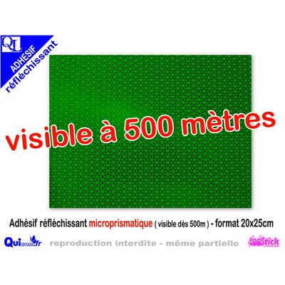Adhésif Réfléchissant Microprismatique VERT format 20x25cm