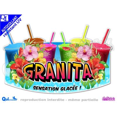 sticker GRANITA FLEURS HIBISCUS SENSATION GLACEE