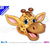 TETE GIRAFE COMIQUE autocollant