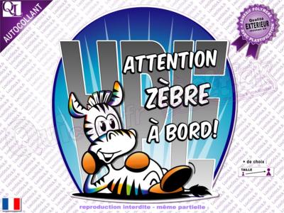 Autocollant ZEBRE à Bord