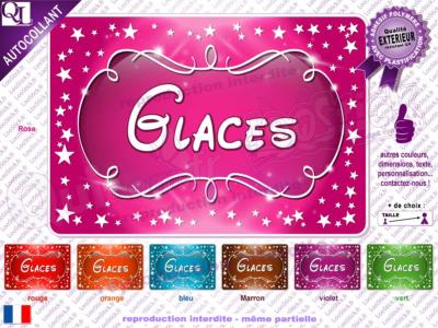 Autocollant GLACES cadre Etoiles