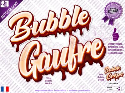 Autocollant BUBBLE Gaufre (titre 3)