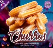 Autocollant CHURROS TITRE détouré forain STICKER