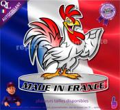 Autocollant MADE IN FRANCE COQ