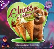 Autocollant GLACES  l'ITALIENNE ours brun 1