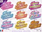 GLACE ITALIENNE TITRE SEUL autocollant