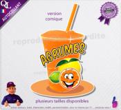 autocollant GRANITE parfum AGRUMES sticker