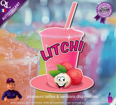 autocollant GRANITE parfum LITCHI sticker