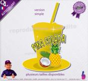 autocollant GRANITE parfum PINA COLADA sticker