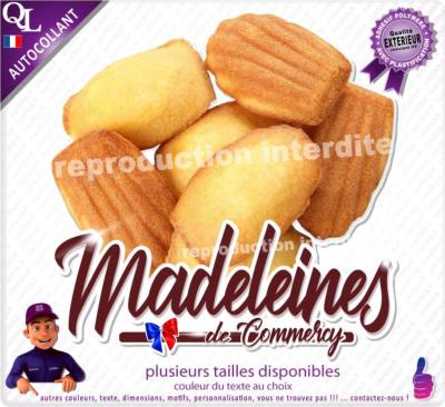 Autocollant MADELEINES de COMMERCY TITRE sticker