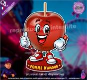 Autocollant POMME D'AMOUR COMIQUE ref1