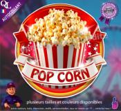 Autocollant POP CORN ruban forain STICKER