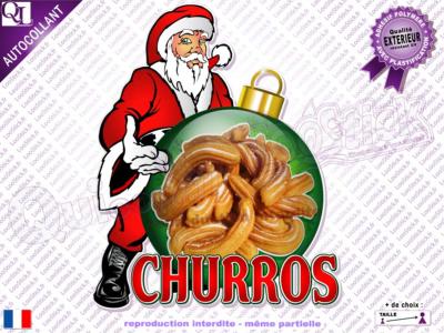 Autocollant Père Noël CHURROS