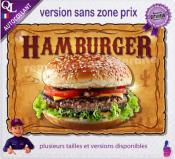 Autocollant HAMBURGER affiche western