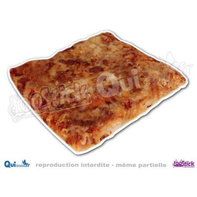 Autocollant Pizza Tomate part carrée